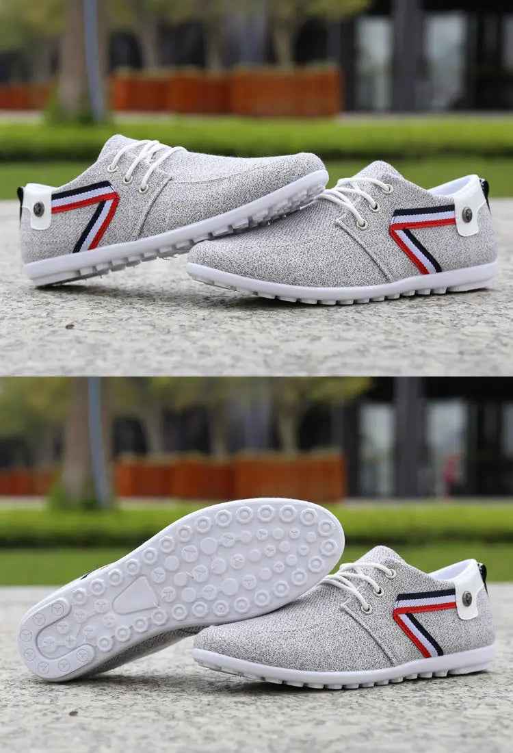 Men'S Soft-Soled Canvas Shoes, Sports And Leisure Old Beijing Cloth Shoes, Peas Shoes - Mr Lou’s Place