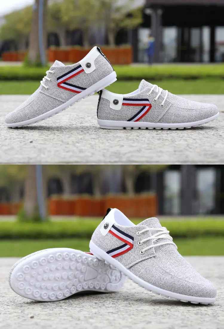 Men'S Soft-Soled Canvas Shoes, Sports And Leisure Old Beijing Cloth Shoes, Peas Shoes - Mr Lou’s Place