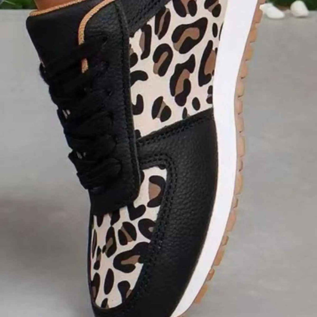 Tied Printed PU Leather Athletic - Mr Lou’s Place