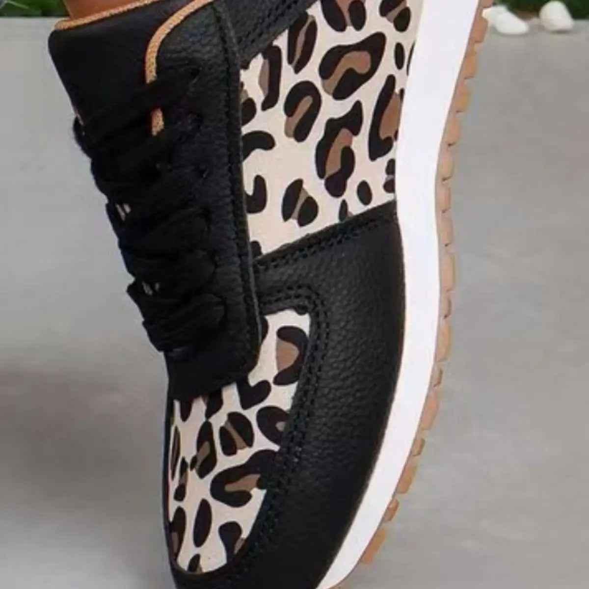 Tied Printed PU Leather Athletic - Mr Lou’s Place