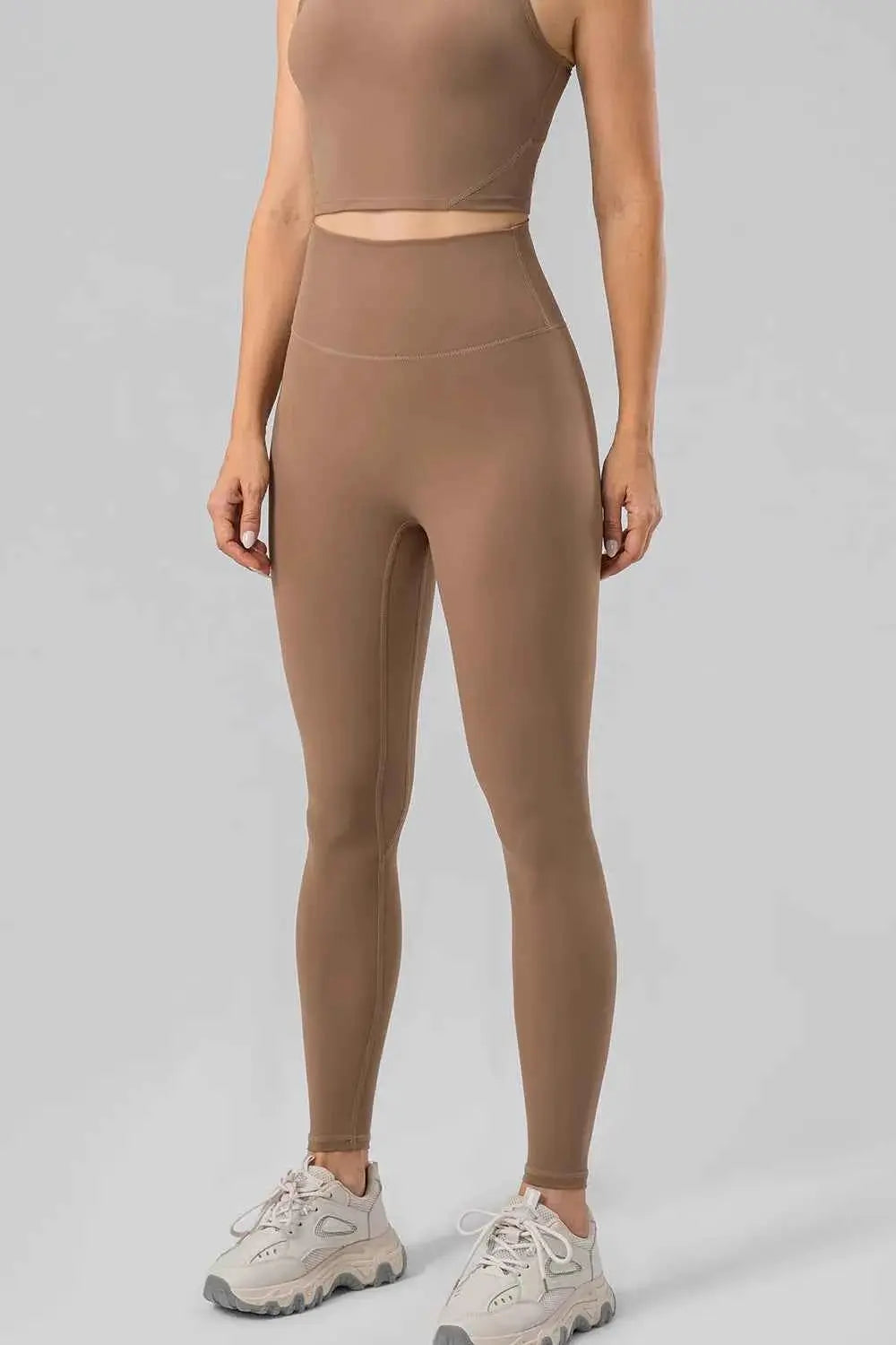 High Waist Wide Waistband Active Leggings - Mr Lou’s Place