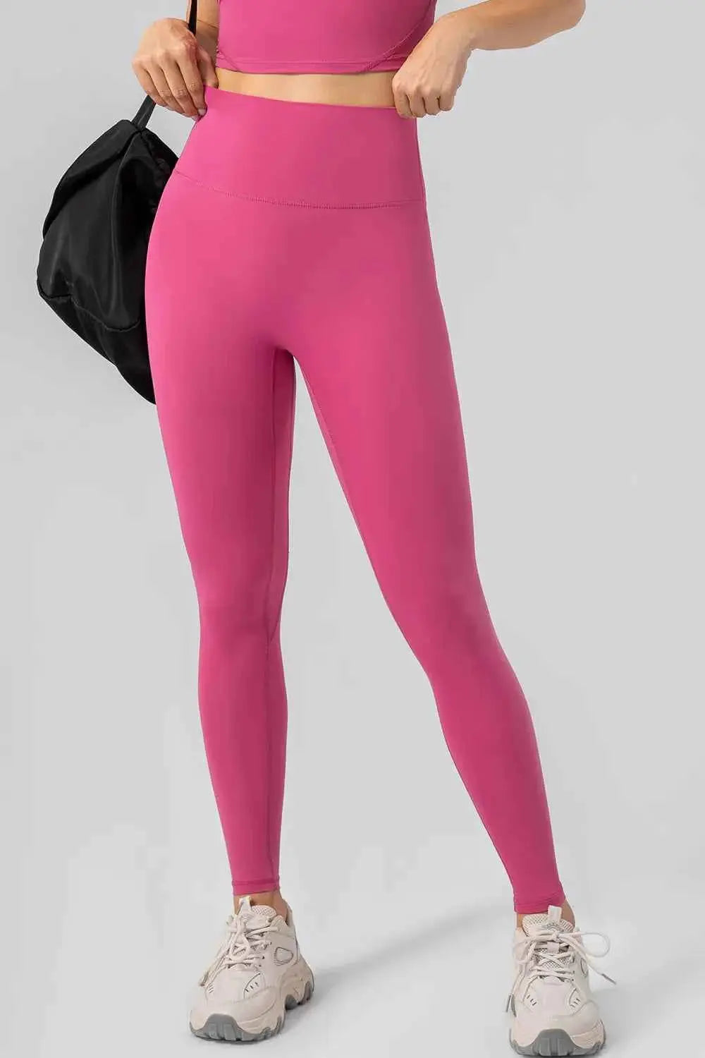 High Waist Wide Waistband Active Leggings - Mr Lou’s Place