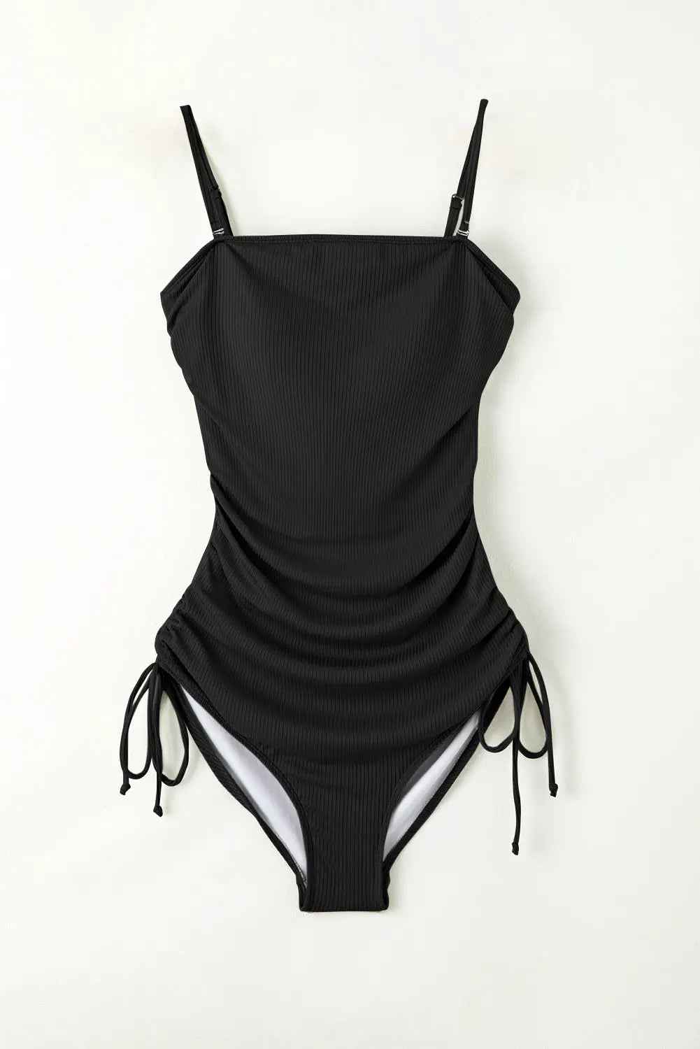 Drawstring Spaghetti Strap One-Piece Swimwear - Mr Lou’s Place