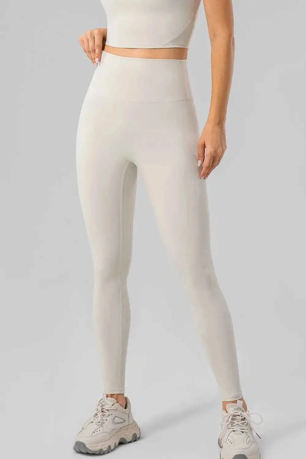 High Waist Wide Waistband Active Leggings - Mr Lou’s Place