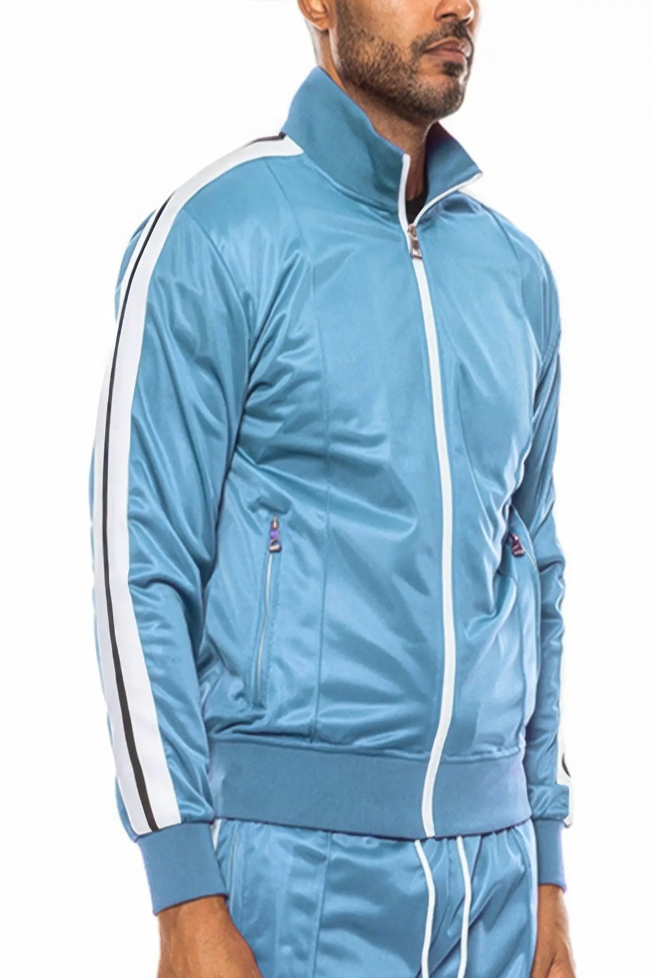 Single Stripe Tape Track Jacket - Mr Lou’s Place