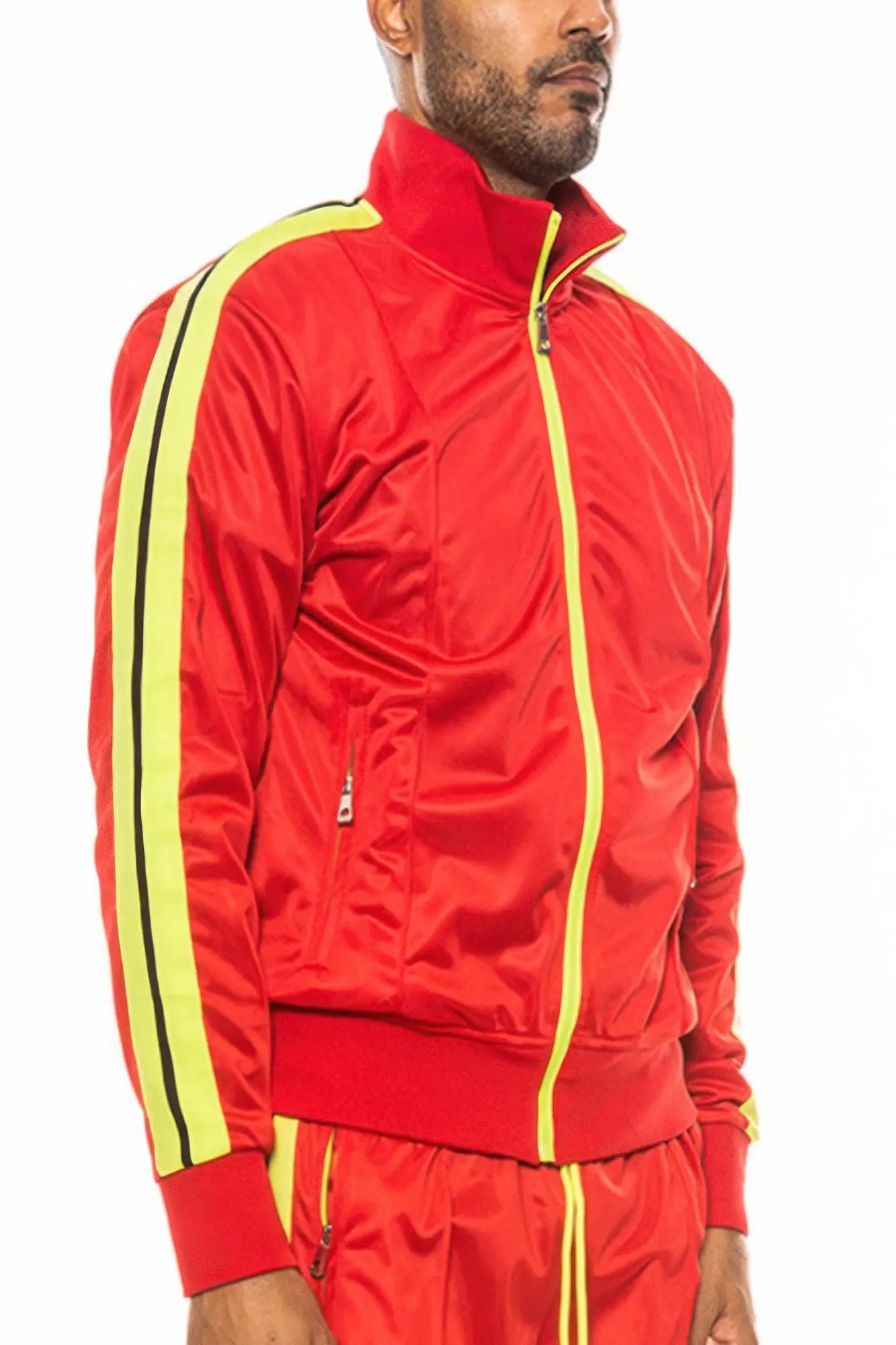 Single Stripe Tape Track Jacket - Mr Lou’s Place