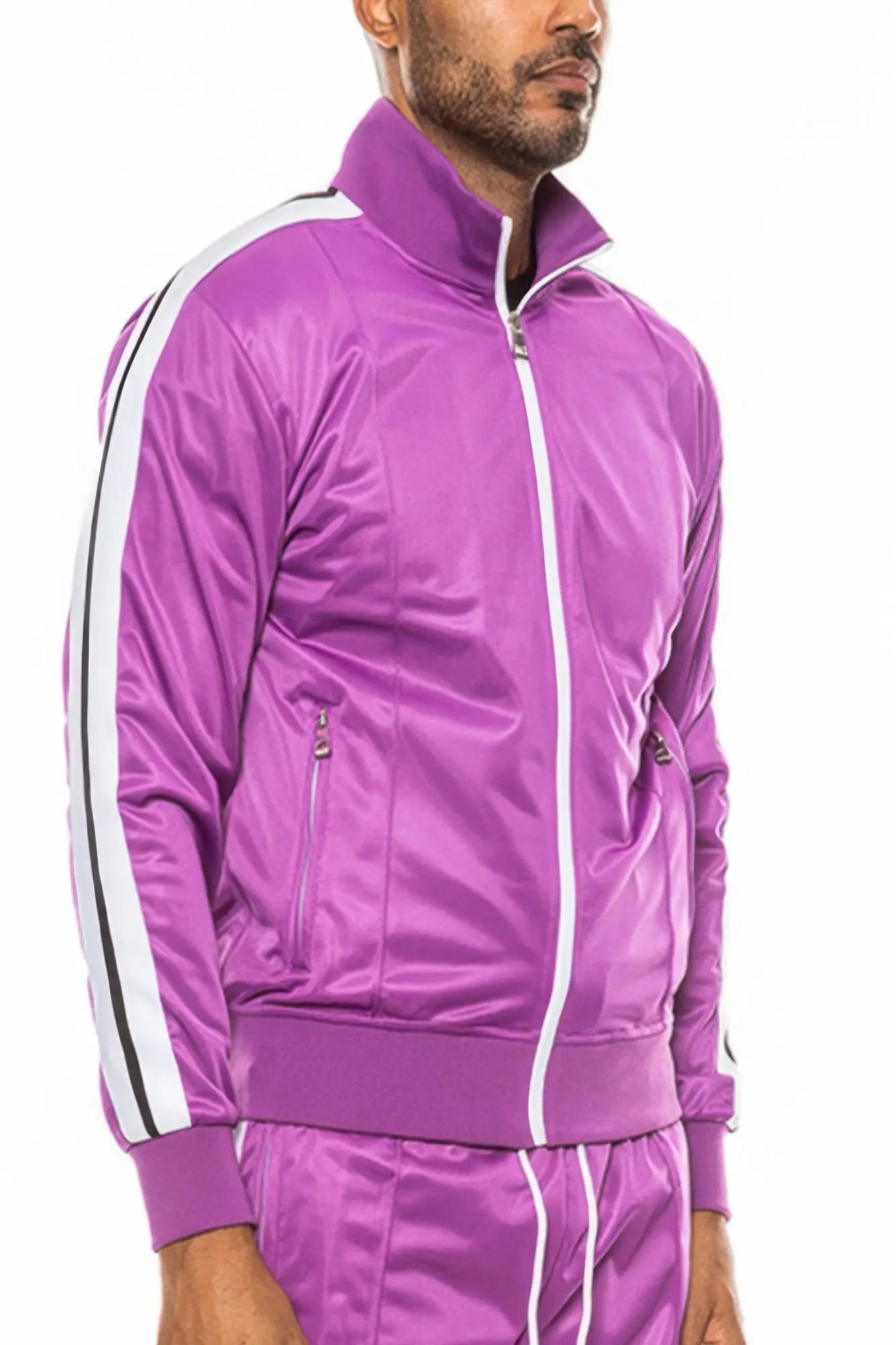 Single Stripe Tape Track Jacket - Mr Lou’s Place