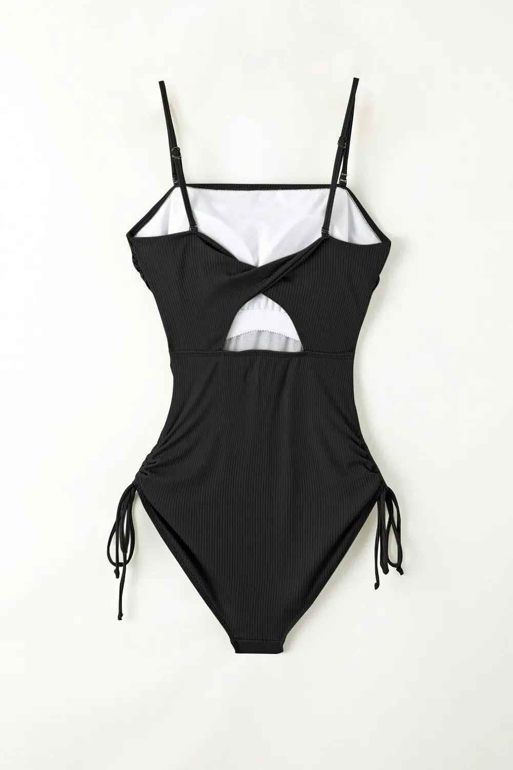 Drawstring Spaghetti Strap One-Piece Swimwear - Mr Lou’s Place