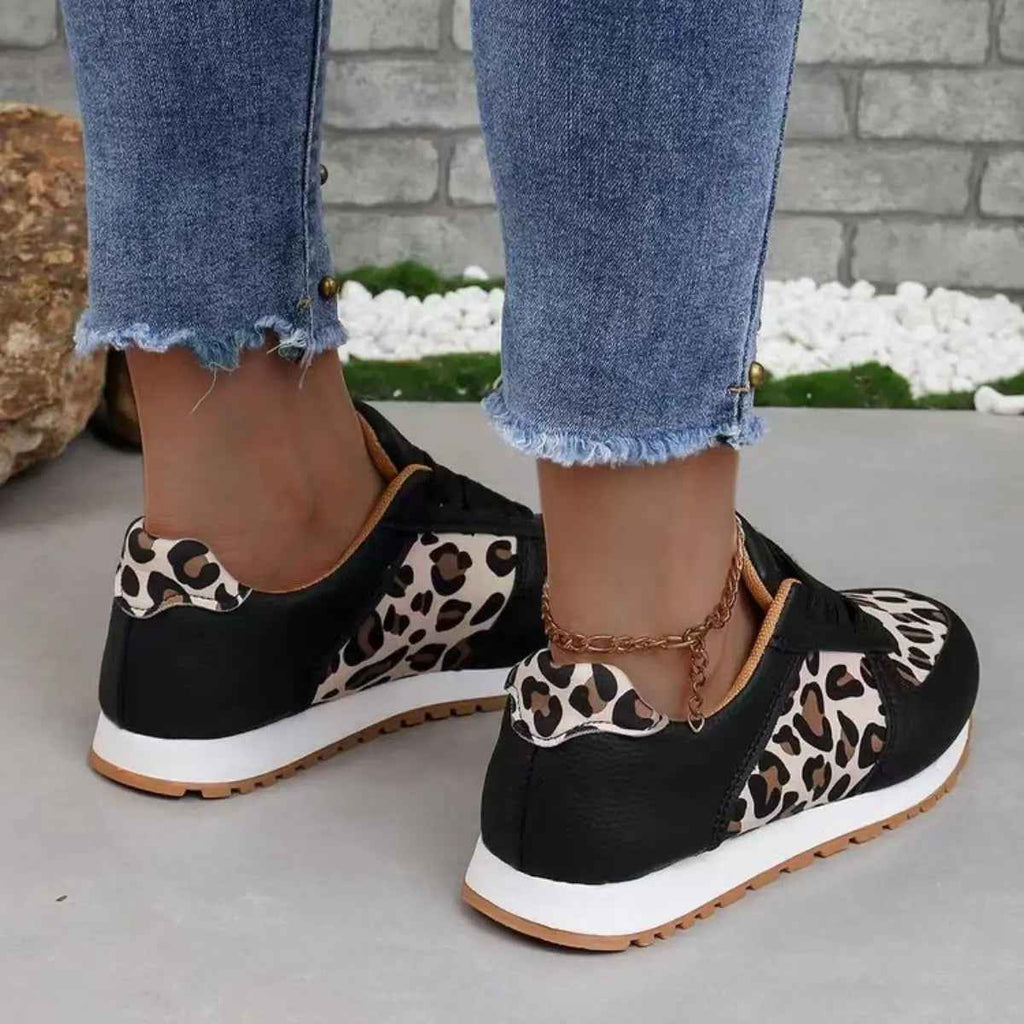 Tied Printed PU Leather Athletic - Mr Lou’s Place
