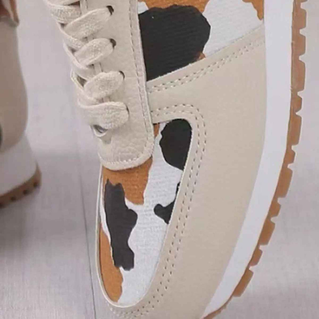 Tied Printed PU Leather Athletic - Mr Lou’s Place