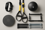 Collection of popular fitness equipment
