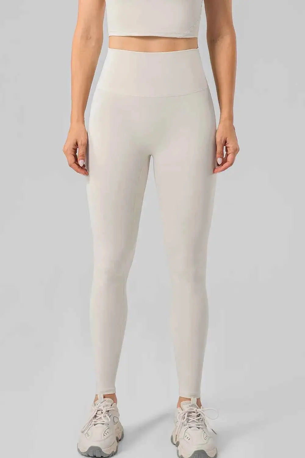 High Waist Wide Waistband Active Leggings - Mr Lou’s Place